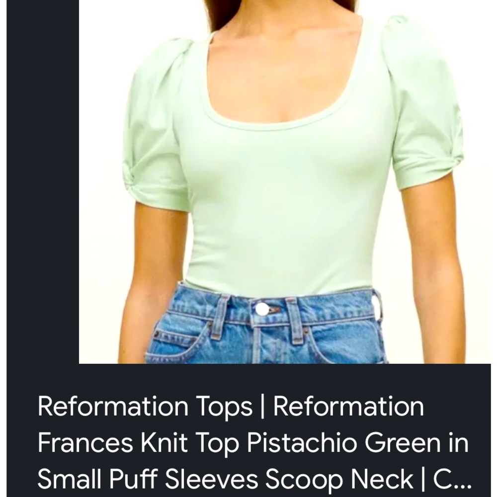 Brand Reformation Size S Color Pistachio